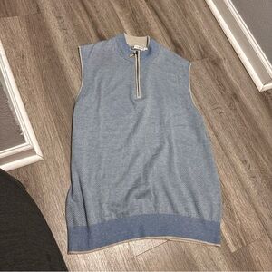 Peter Millar Light Blue Silk/Cashmere Sweater Vest